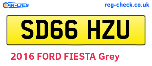SD66HZU are the vehicle registration plates.