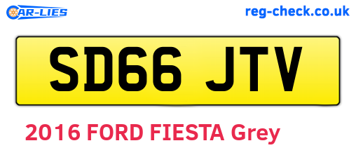 SD66JTV are the vehicle registration plates.