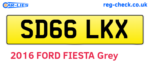 SD66LKX are the vehicle registration plates.