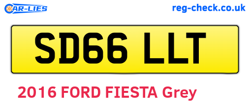 SD66LLT are the vehicle registration plates.