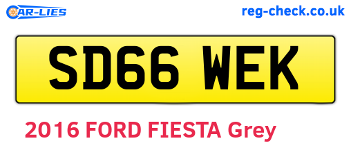 SD66WEK are the vehicle registration plates.