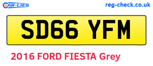 SD66YFM are the vehicle registration plates.