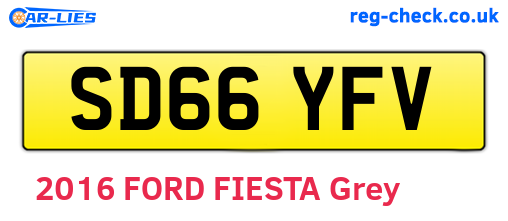 SD66YFV are the vehicle registration plates.