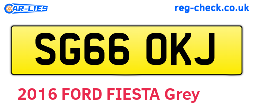 SG66OKJ are the vehicle registration plates.