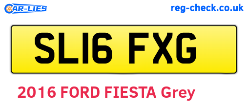 SL16FXG are the vehicle registration plates.