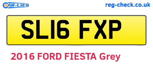 SL16FXP are the vehicle registration plates.
