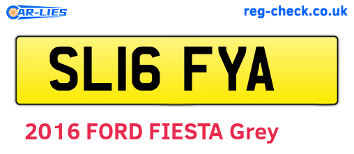 SL16FYA are the vehicle registration plates.