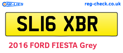 SL16XBR are the vehicle registration plates.