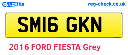 SM16GKN are the vehicle registration plates.