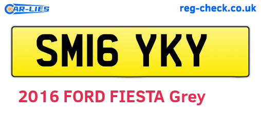 SM16YKY are the vehicle registration plates.