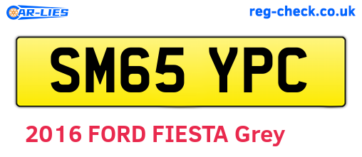 SM65YPC are the vehicle registration plates.