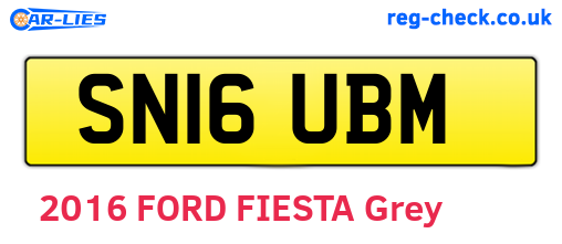SN16UBM are the vehicle registration plates.
