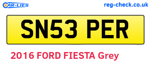 SN53PER are the vehicle registration plates.