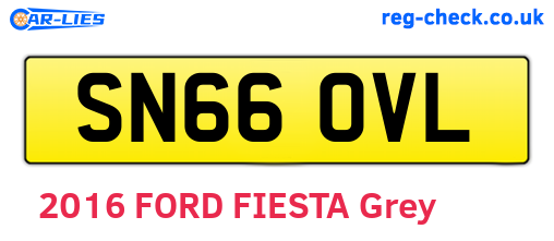 SN66OVL are the vehicle registration plates.