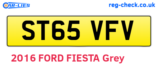 ST65VFV are the vehicle registration plates.