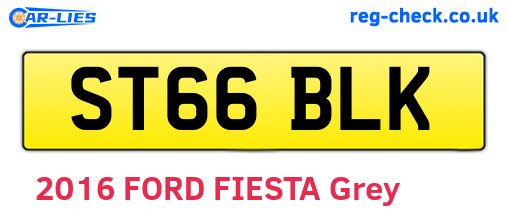 ST66BLK are the vehicle registration plates.