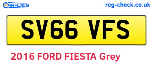 SV66VFS are the vehicle registration plates.