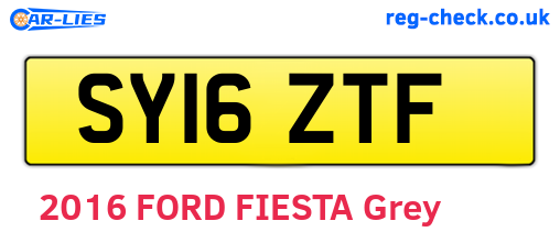 SY16ZTF are the vehicle registration plates.