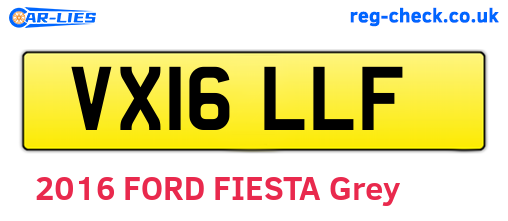 VX16LLF are the vehicle registration plates.