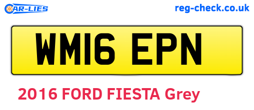 WM16EPN are the vehicle registration plates.