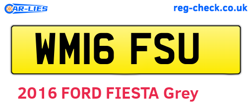 WM16FSU are the vehicle registration plates.