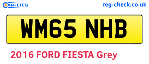 WM65NHB are the vehicle registration plates.