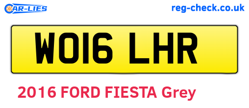 WO16LHR are the vehicle registration plates.