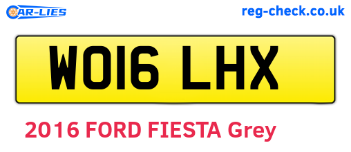 WO16LHX are the vehicle registration plates.
