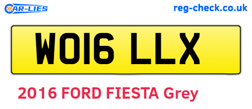 WO16LLX are the vehicle registration plates.