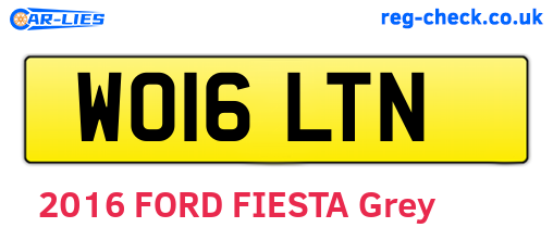 WO16LTN are the vehicle registration plates.