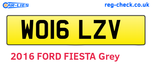 WO16LZV are the vehicle registration plates.