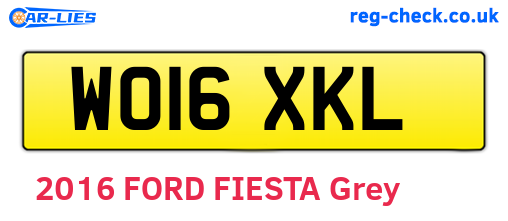 WO16XKL are the vehicle registration plates.