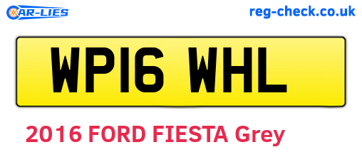 WP16WHL are the vehicle registration plates.