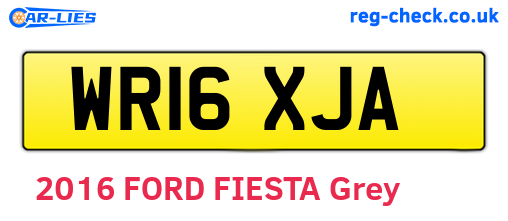 WR16XJA are the vehicle registration plates.