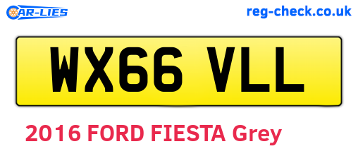 WX66VLL are the vehicle registration plates.