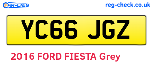 YC66JGZ are the vehicle registration plates.