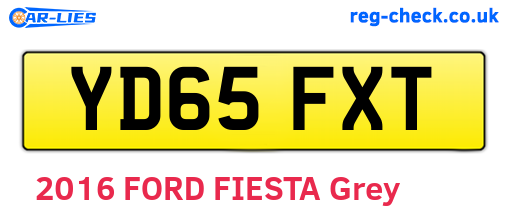 YD65FXT are the vehicle registration plates.