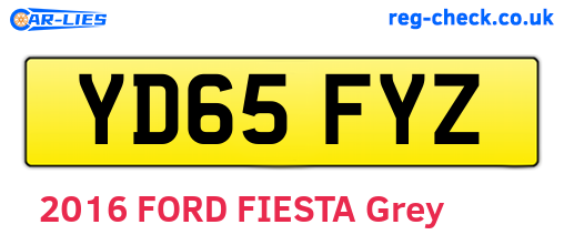 YD65FYZ are the vehicle registration plates.