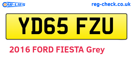 YD65FZU are the vehicle registration plates.