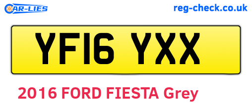 YF16YXX are the vehicle registration plates.