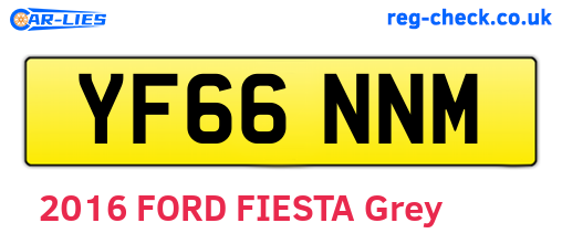 YF66NNM are the vehicle registration plates.