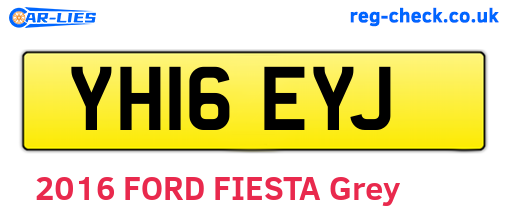 YH16EYJ are the vehicle registration plates.