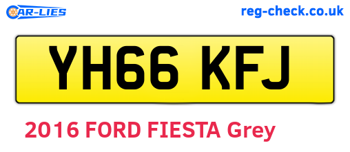 YH66KFJ are the vehicle registration plates.