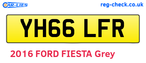 YH66LFR are the vehicle registration plates.