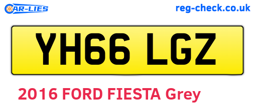 YH66LGZ are the vehicle registration plates.