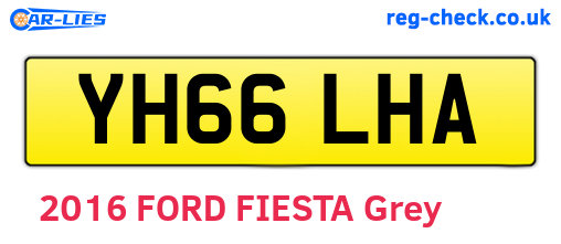 YH66LHA are the vehicle registration plates.