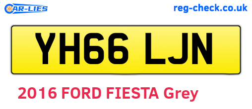 YH66LJN are the vehicle registration plates.