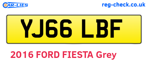 YJ66LBF are the vehicle registration plates.