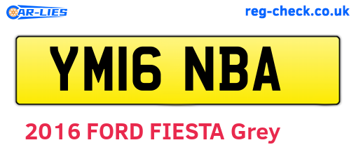 YM16NBA are the vehicle registration plates.