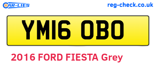 YM16OBO are the vehicle registration plates.